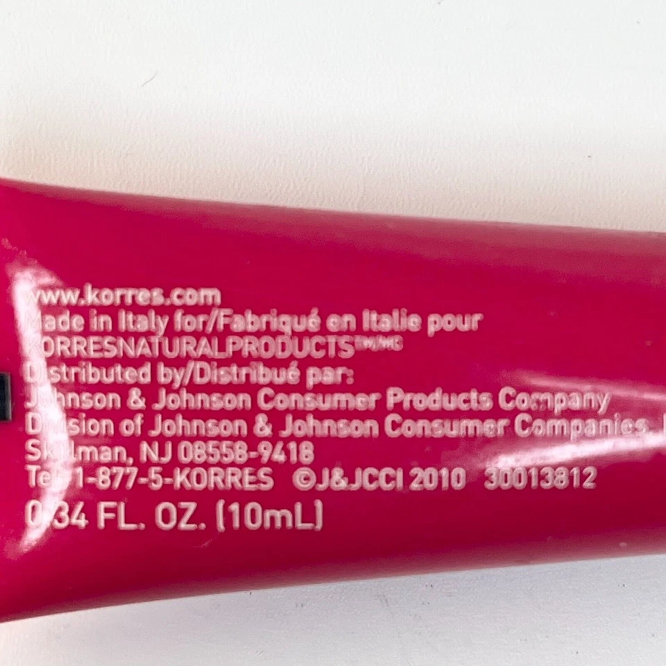 Korres Lip Butter Glaze Moisturizing Vibrant Color Quince Red .34 fl oz 10ml New - Image 4 of 4