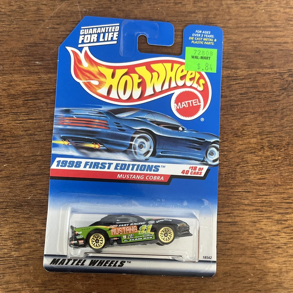Hot Wheels 1998 First Editions Mustang Cobra 18/40 Mattel #665 - Image 2 of 3