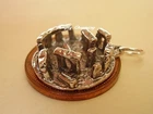 BEAUTIFUL ' 18mm DIA.  STONEHENGE ' STERLING SILVER CHARM CHARMS