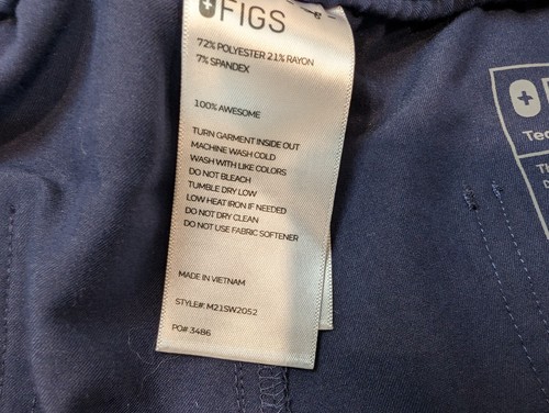 FIGS Peeling Set Damen groß blau kurzarm hochwertig medizinische Krankenschwester Uniform - Bild 9 von 22