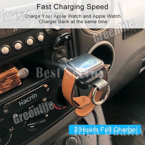 Mini Magnetic Wireless Charger Portable Power Bank For Apple Watch 45/44mm/49mm - Photo 10 sur 17