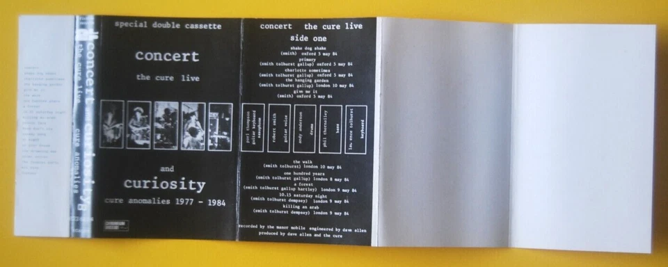 THE CURE *CONCERT & CURIOSITY* ORIGINAL HOLLAND CASSETTE 1984~NO BARCODE~41 Y.O. - Image 3 of 4