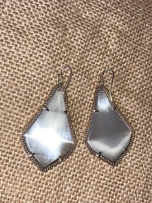 Kendra Scott Slate Gray Cats Eye Yellow Gold Plated  display picture 1