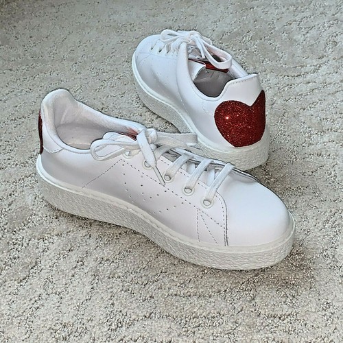 red sparkly trainers