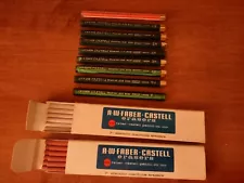 Vintage Lot AW Faber Castell Refill 9030 And 9051 Red Drawing Lead  and Erasers