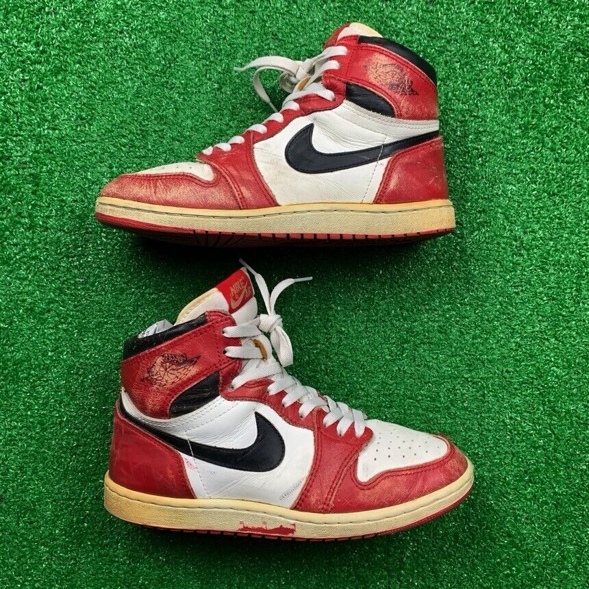 Nike OG 1985 Air Jordan 1 Chicago Red White Black Rare Vintage 85 9 Bred  Royal