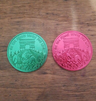 2  2020 Krewe Of Sparta Mardi Gras Doubloons