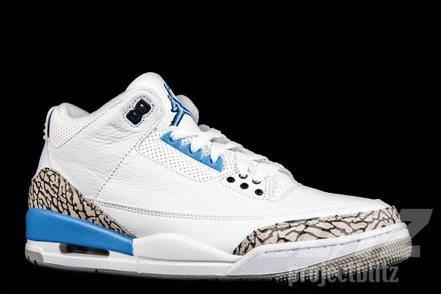 jordan retro 3 unc