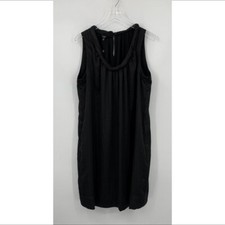 Talbots Woman sleeveless a-line shift dress black rolled scoop neck new 18W