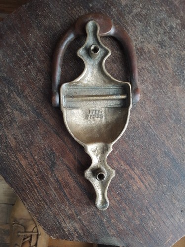 Antique Vintage Brass Door Knocker MARKED IVES 75235 - Picture 16 of 24