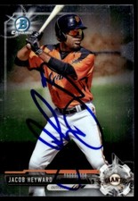 2017 Bowman Draft Chrome Jacob Heyward Auto San Francisco Giants #BDC-22 Signed