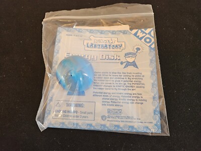 ~ Vintage Dexter's Laboratory Energy Disk New 2003 Cartoon Network Rare Toy Blue