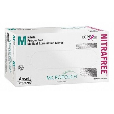 Micro-Touch 313016 Nitrafree, Medical Exam Gloves, 2.4 Mil Palm, Nitrile,