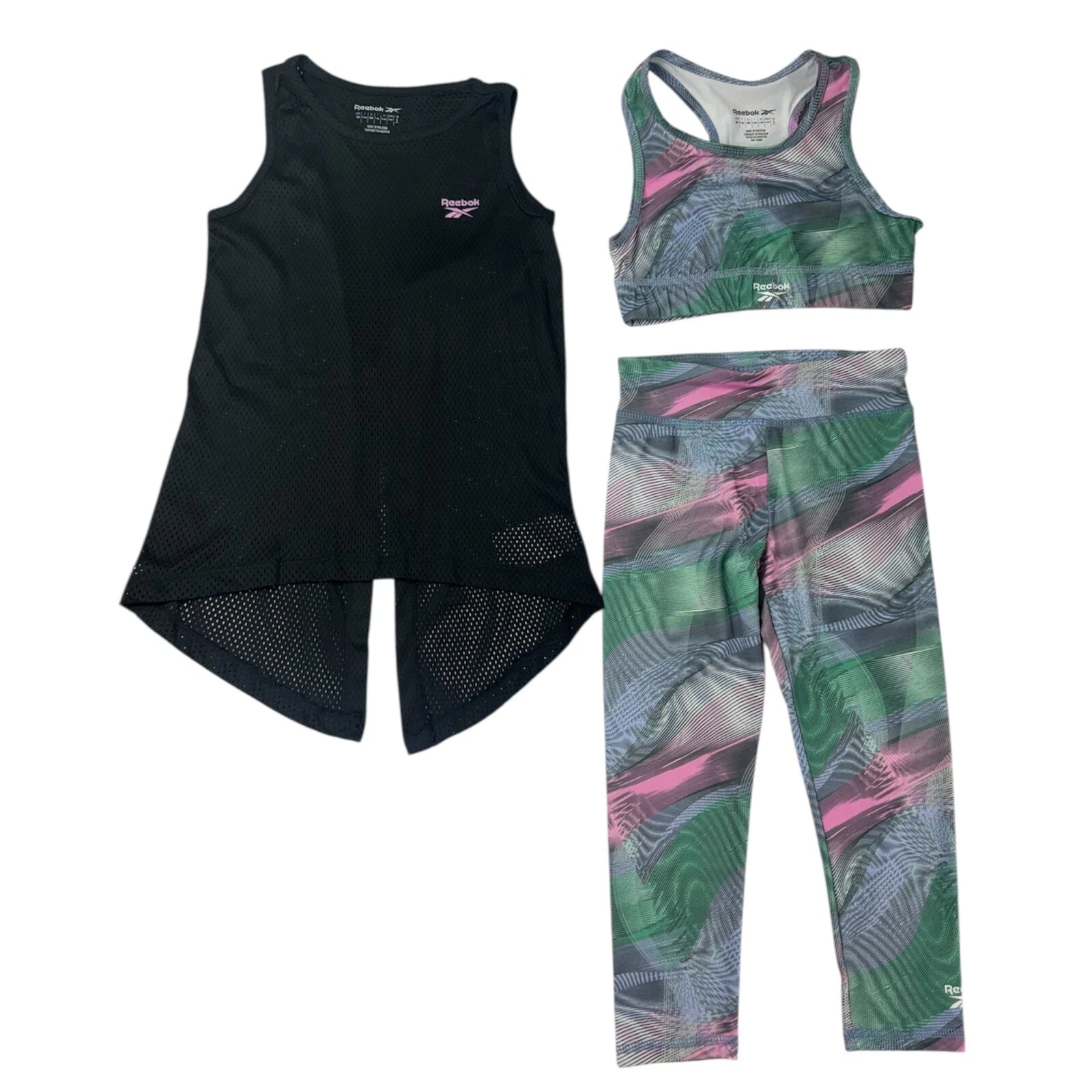 Reebok Girls 3-Piece Leggingn Set Size 7, 8, 10, 12