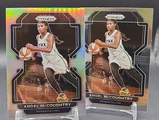 Angel McCoughtry - 2022 WNBA Prizm - Silver Prizm And Base #109 - Minnesota Lynx