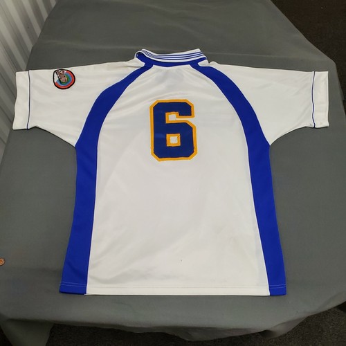 VTG Adidas Soccer Jersey Brandon FC Medium Blue White - Picture 5 of 7
