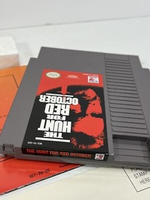 Carrito de juego Hunt for Red October NES Nintendo insertos p&oacute;ster tarjeta regular funda de poliestireno