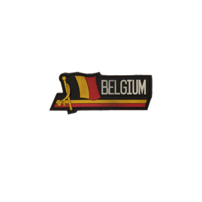 3D Rubber Belgium Wimpel Patch Landesflagge Landeswimpel Alfashirt 4x12 cm#26964