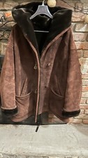 Gallery Woman Dark Brown Suede Plush Faux Fur Lined Coat, Size 3x