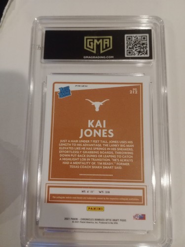 2021 Chronicles D.Picks Donruss Optic Rated Rookies Pink Kai Jones Rookie GMA 9 - Picture 2 of 3