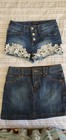 2 pc lot Cherokee & Vanilla Star sz 10-12 shorts jean jeans skirt — photo 2