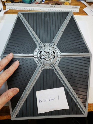 Large TIE Fighter Wings 2003 2009 Parts Star Wars Hasbro Strut trigger Canopy - Picture 18 of 45
