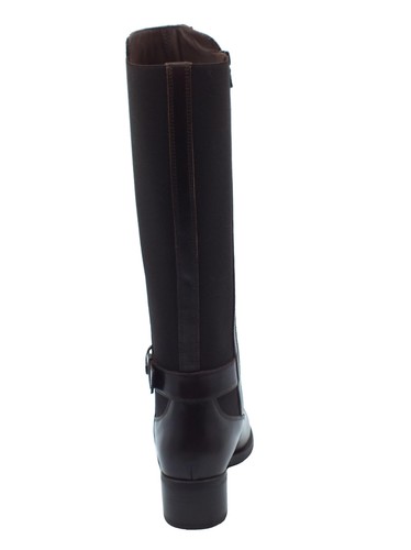 NeroGiardini I411750D Manolete Cuoio Stivali eleganti Donna pelle lampo elastico - Foto 3 di 3
