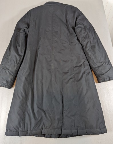 Gap Long Coat Womens M Black Puff Down Polyester Full Zip Pockets Winter Outdoor - Picture 3 of 8