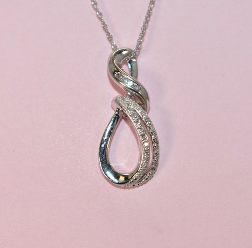 Diamond Accents Swirl Pendant 