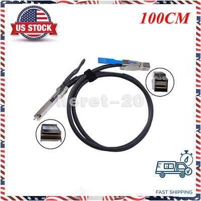 External SAS Cable QSFP SFF-8436 to SFF-8644 Hybrid HD Mini SAS Cable 3.3ft 1M