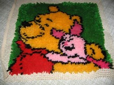 WINNIE THE POOH  Piglet Latch Hook Pillow Front / Wall Hanging