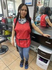 Unisex Salon Hairdressing Hair Cutting Apron Red Cape Barber Hairstylist