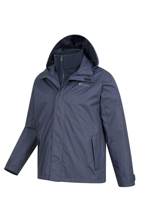 Mountain Warehouse Mens jacket MEDIUM 3 in 1 jacket NAVY brand new image 5