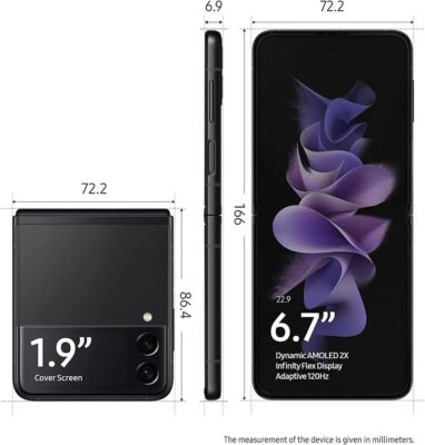 GSM UNLOCKED - Samsung Galaxy Z Flip3 5G SM-F711N 256GB Phantom