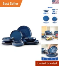 12 Pieces Round Kitchen ，Plates and Bowls Sets,Dishes, Plates, Bowls, Dish Se...