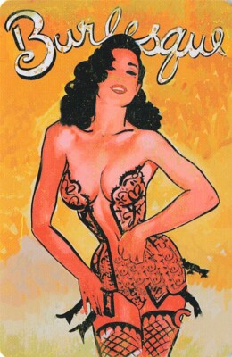 Burlesque Pin Up Cover Image Single Swap Playing Card Ace of Clubs