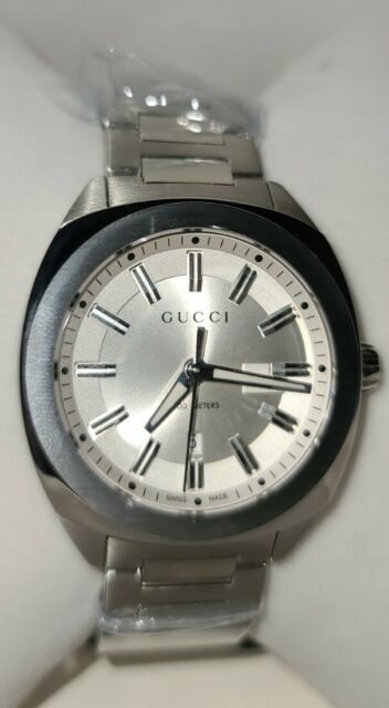 Gucci YA142402 Silver Stainless Steel Quartz Swiss Watch Gg2570 Luxury for sale | eBay