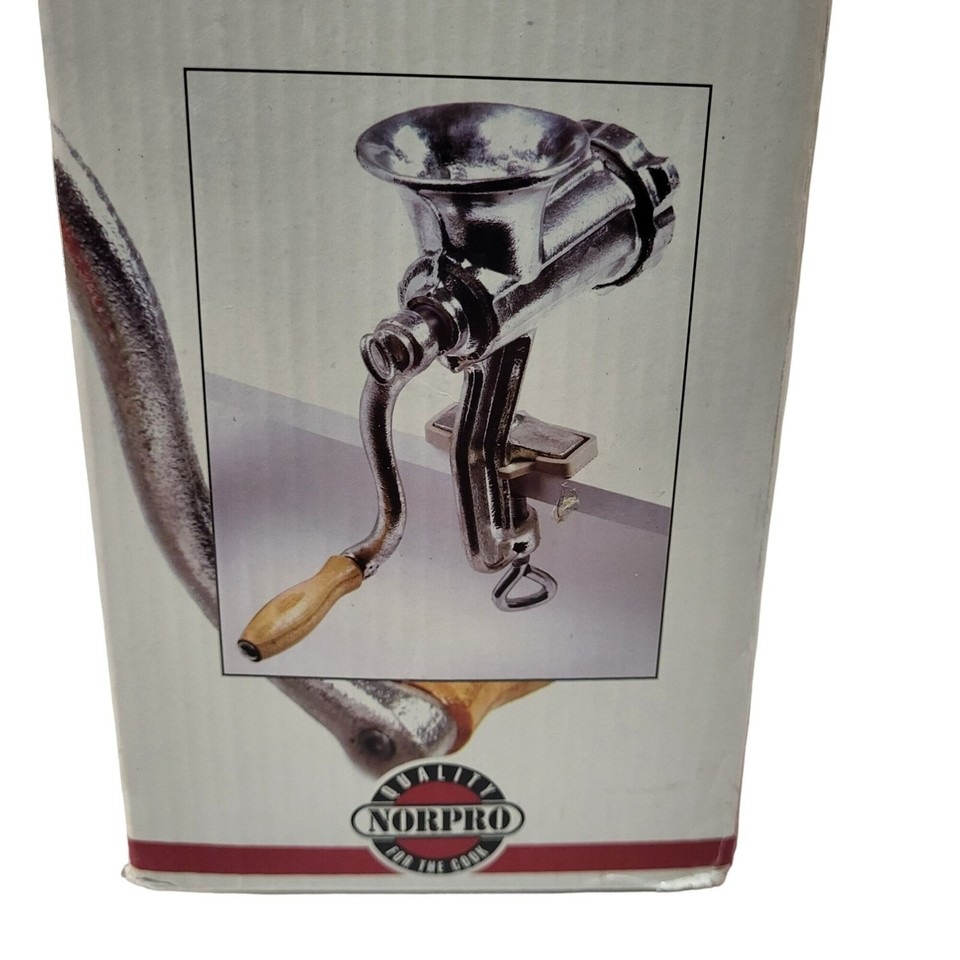 Norpro Heavy Duty Meat Grinder Tinned Cast Iron Healthy Organic Living