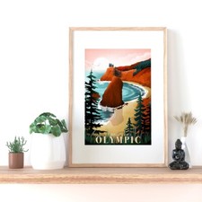 Olympic National Park Poster Premium Quality Choose your Size