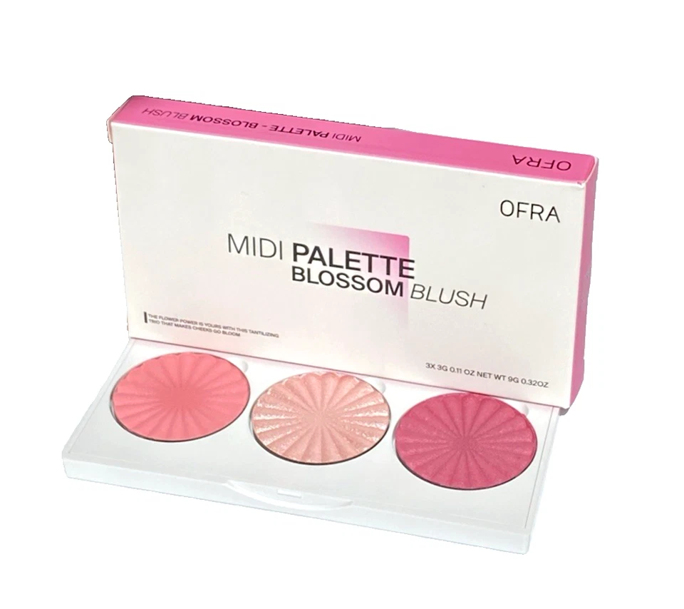 OFRA: MIDI Palette Blossom Blush 0.32 oz NIB Pink Satin - Pillow Talk - Paradise - Image 2 of 4