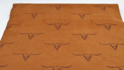 GP 21.39  /qm - Polstervelourstoff Buffalo in rehbraun Büffelstoff Stoff mit Bü 