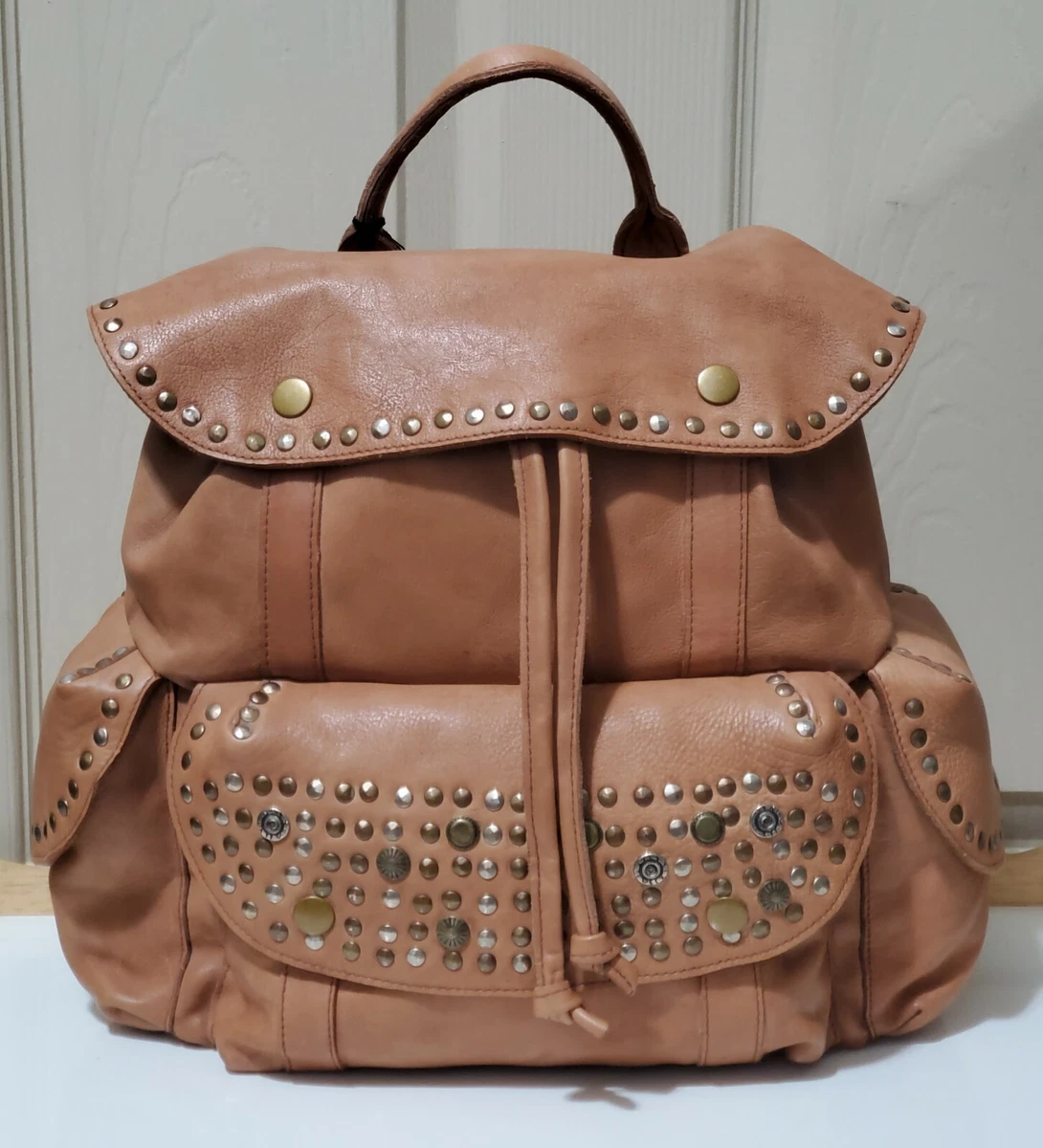 Distressed leather backpack for womens hotsell