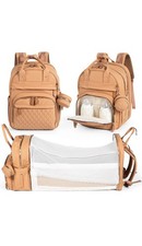 NoblNest Vegan Leather Diaper Bag with Built-In Changing Station - Baby Bag