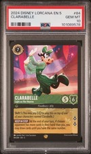 DISNEY LORCANA EN 5-SHIMMERING SKIES 84 CLARABELLE - LIGHT ON HER HOOVES PSA 10