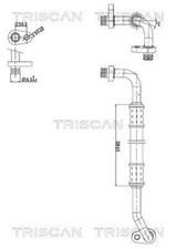 AC High Low Pressure Line Hose TRISCAN Fits CITROEN C4 Picasso 06-13 6460.XF