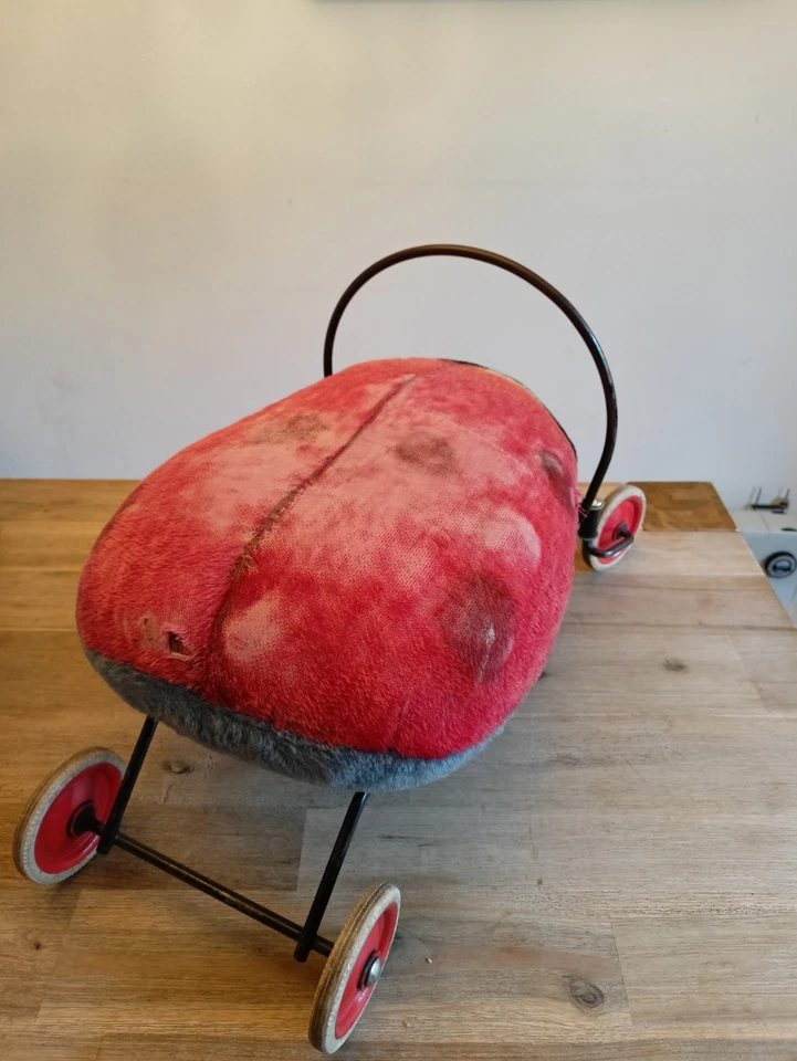 alter Steiff Marienkäfer mit Räder - Bild 2 von 4
