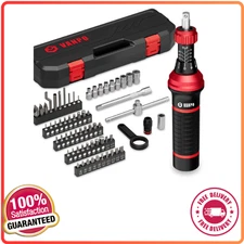 VANPO Torque Screwdriver Set 10-70 in.lb 64pcs 1/4" Wrench for Bike & Scope