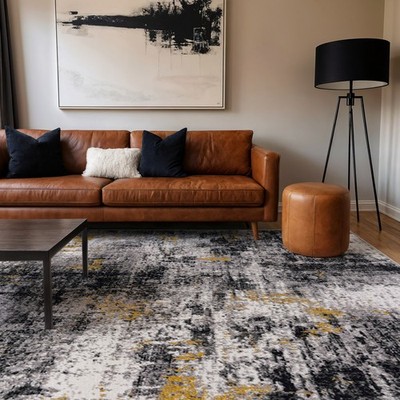 Rugshop  Large Rugs Adare Contemporary Abstract Carpet for Living Room 8x10 Rugs