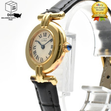 [N MINT w/New Belt] Cartier Colisee 590002 Gold Roman 24mm Women