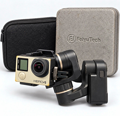 FeiyuTech Gimbal Stabilizer with GoPro HERO4 Action Camera w/ Case BUNDLE